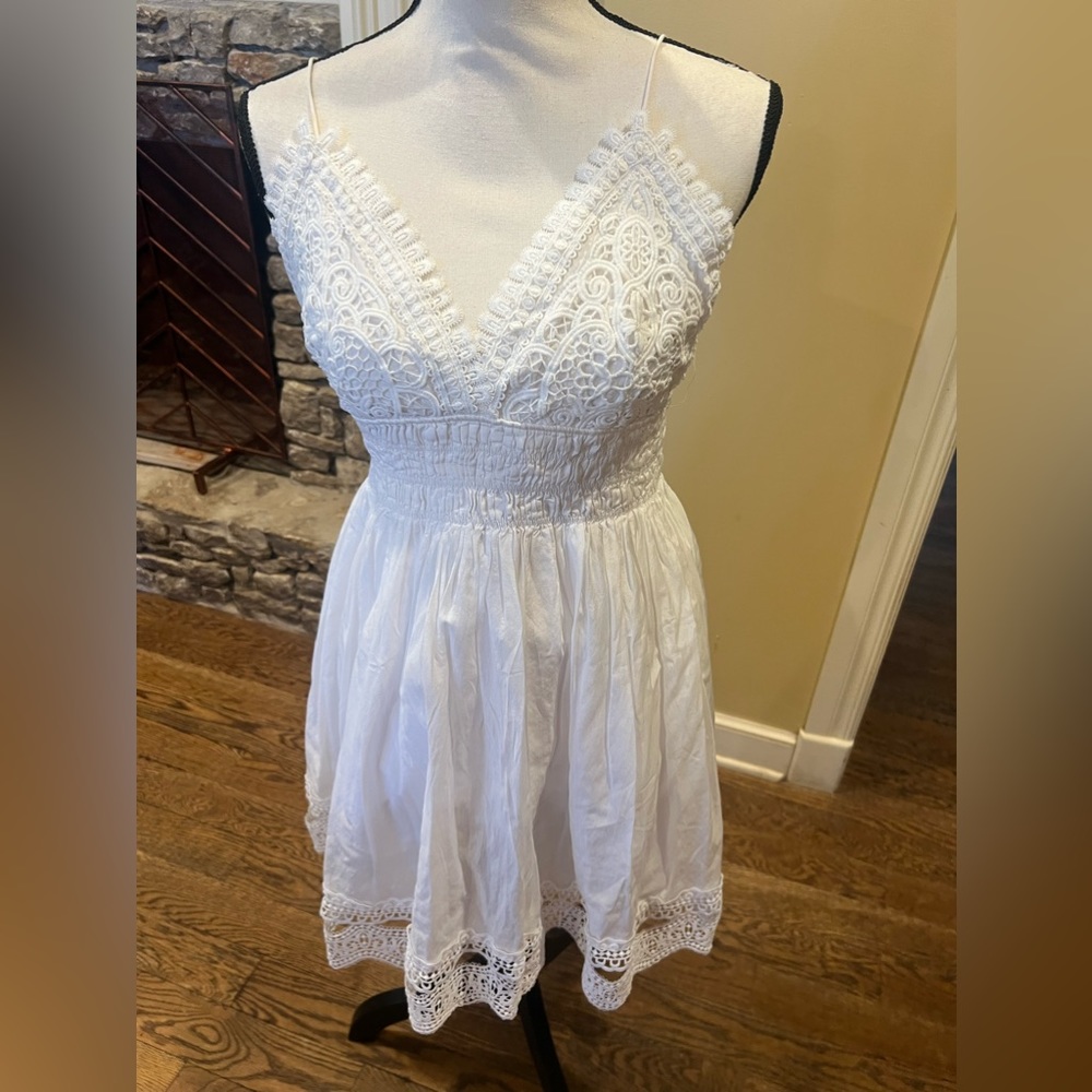 Zara White Lace Mini Dress